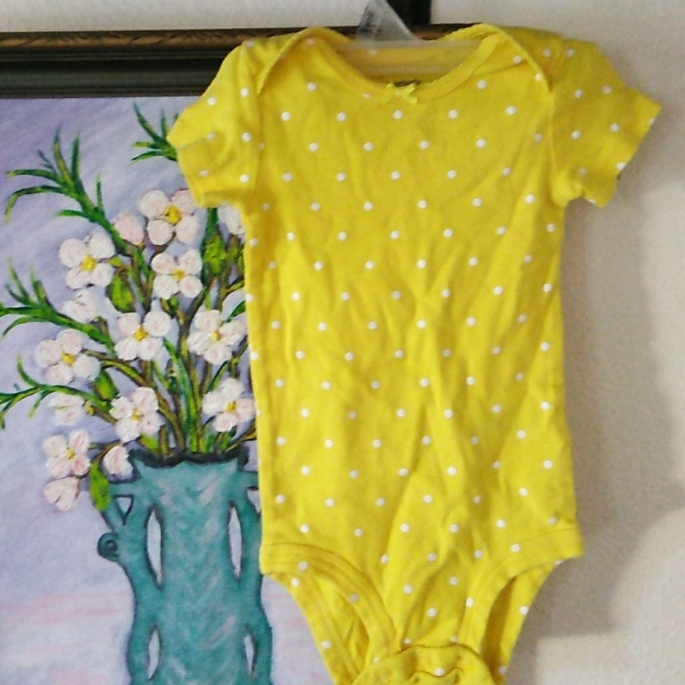 Yellow short sleeve onesie